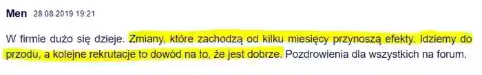 Wprowadzone zmiany przez Dyrektora 
                Jakuba Regulskiego przynoszą pozytywne efekty – użytkownik Men komentuje w dniu 28.08.2019