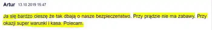 Grunt to bezpieczeństwo przy pracy z prądem i firma 
                o to bardzo dba – użytkownik Artur w dniu 13.10.2019