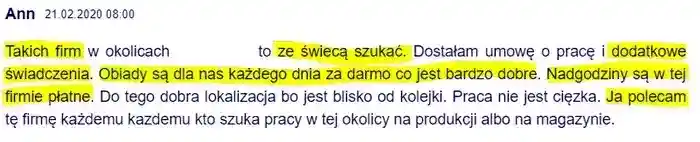 Takich firm to ze świecą szukać – użytkowniczka 
                Ann dodała komentarz w dniu 21.02.2020