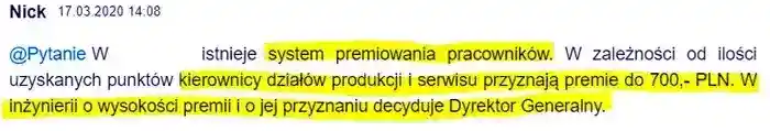 Dyrektor Jakub Regulski przyznaje 
                premie systemowe – komentarz użytkownika Nick z dnia 17.03.2020