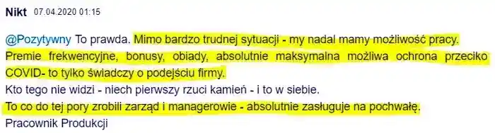 Zarząd i menagerowie zasługują na 
                pochwałę mimo bardzo trudnej sytuacji  - komentarz od Nikt z dnia 07.04.2020